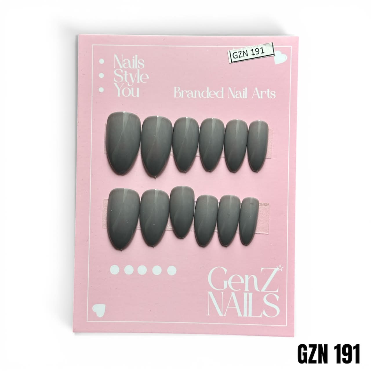 Slate Stone Gloss - Nails Pack of 12 - GZN 191