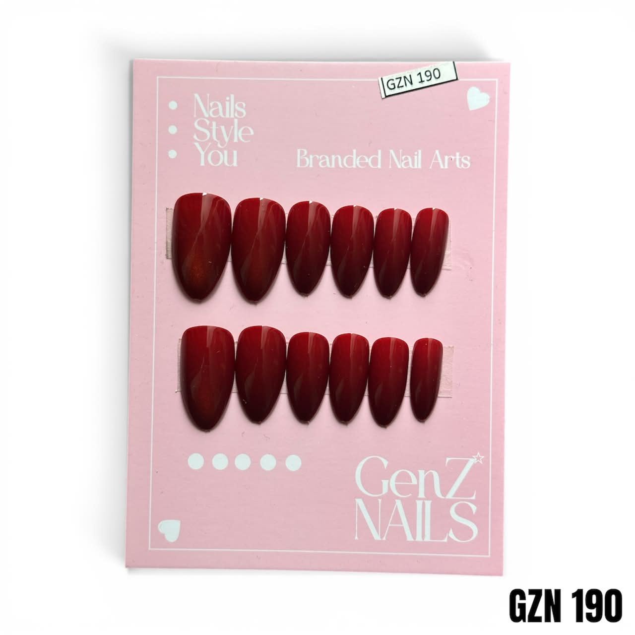 Royal Wine Glaze - Nails Pack of 12 - GZN 190