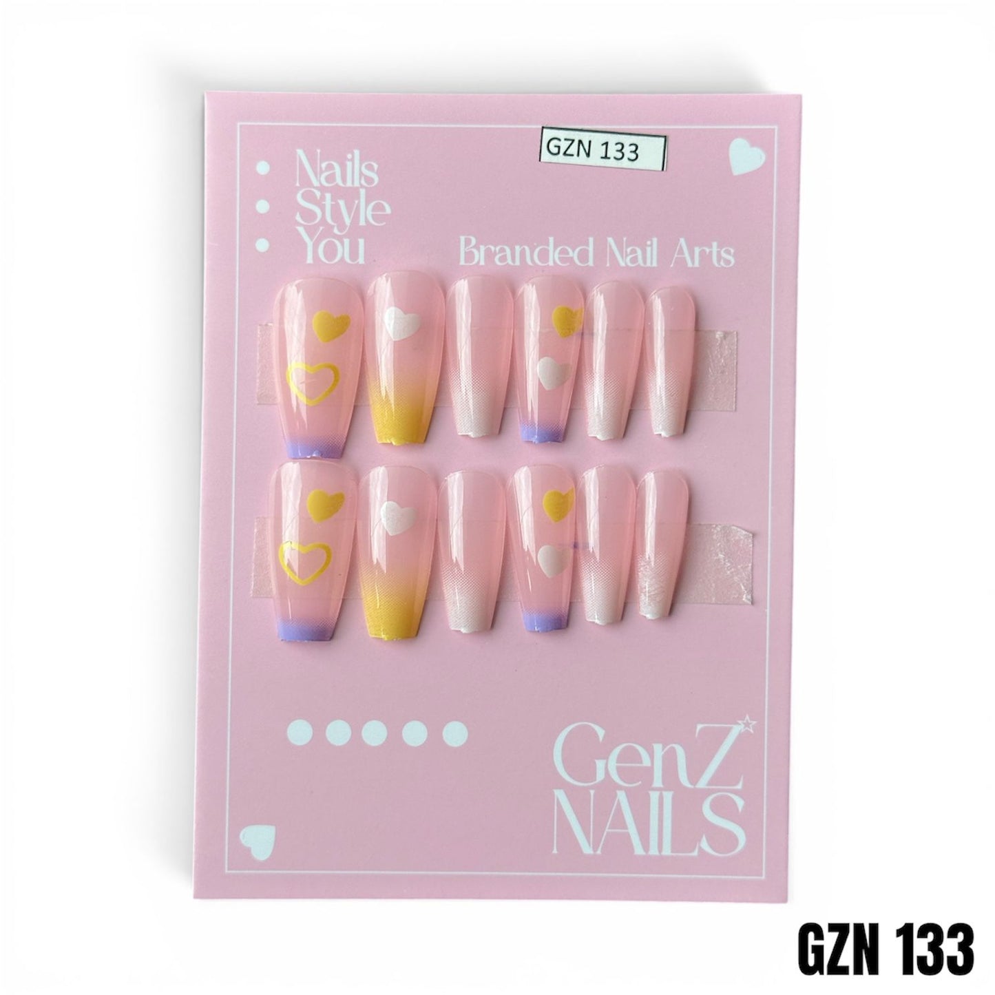 Sunshine Heart Aura - Nails Pack of 12 - GZN 133