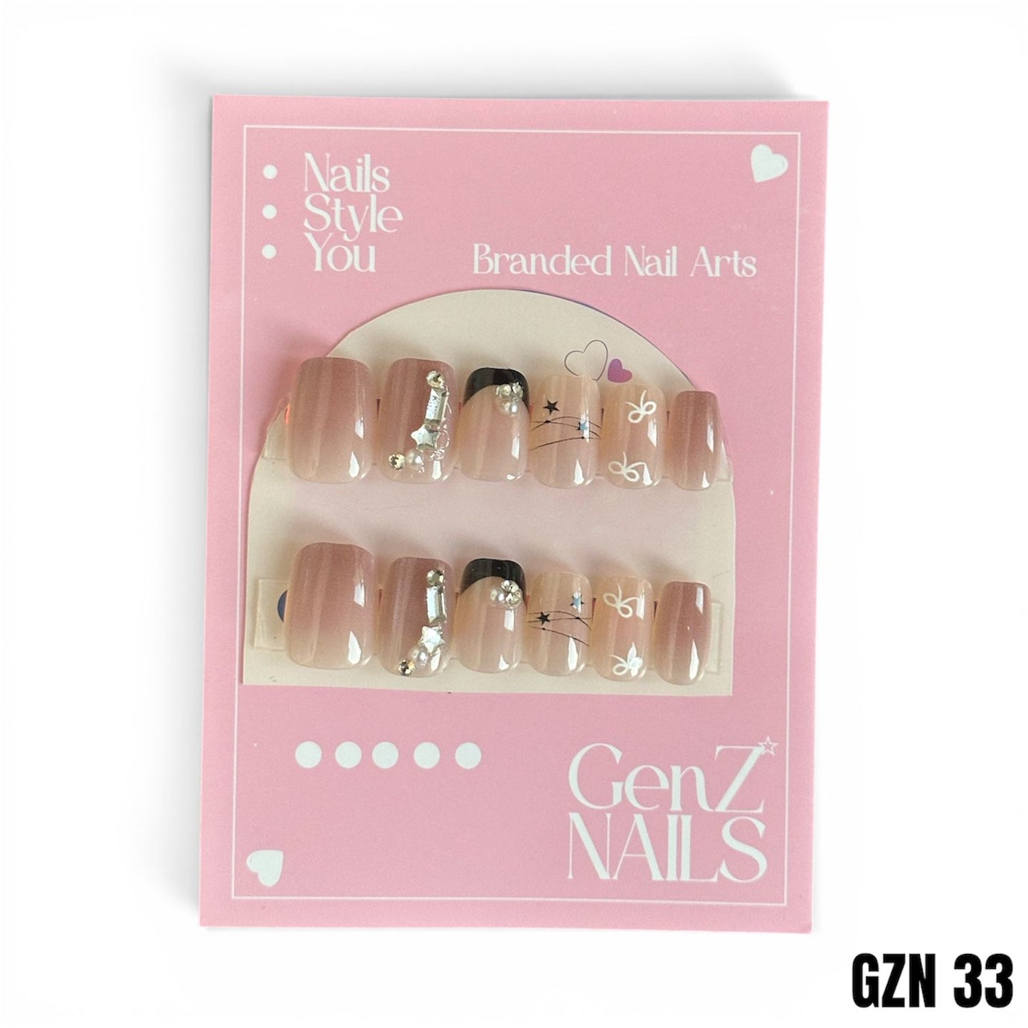 Blush Charm Nail Pack of 12 - GZN 33