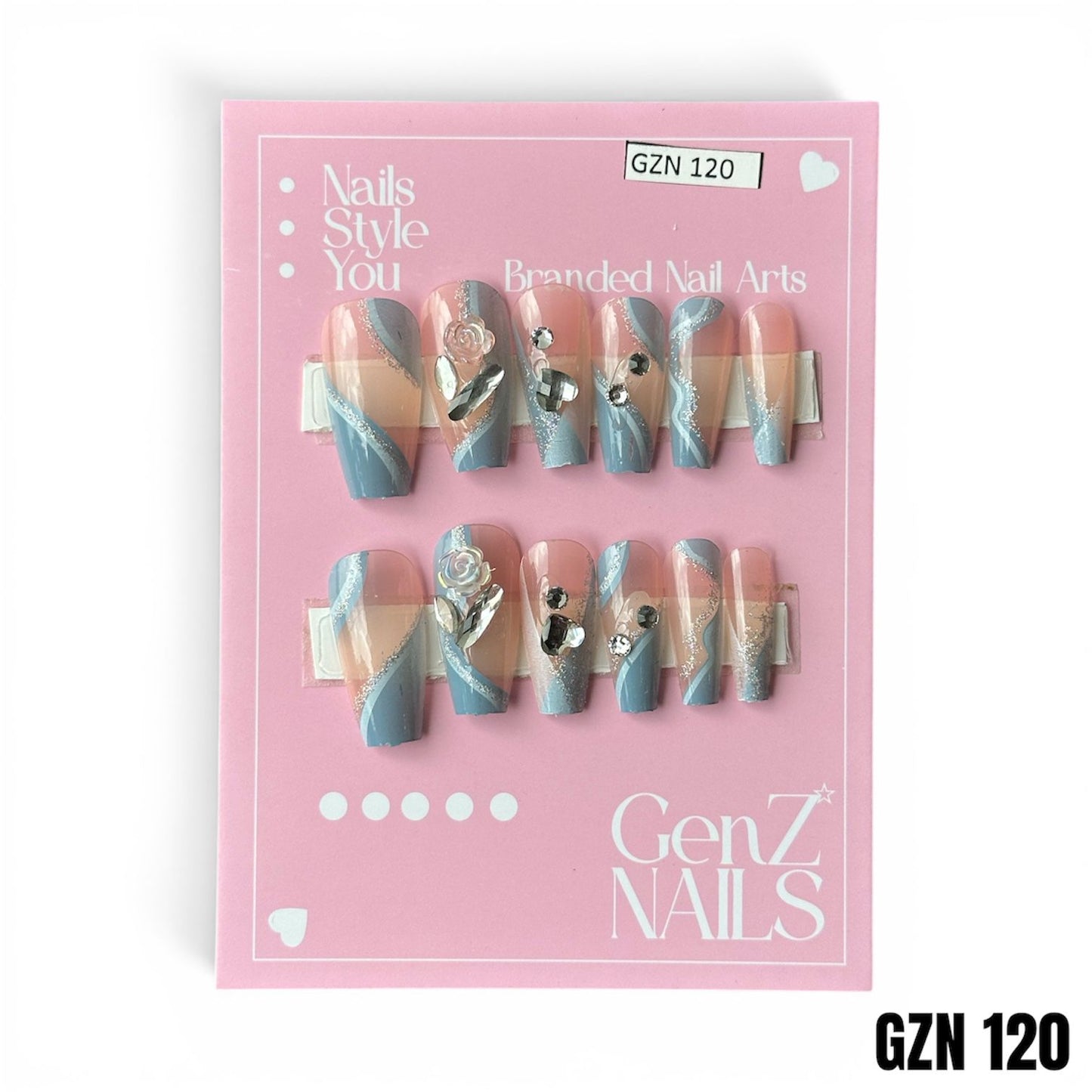 Oceanic Crystal Wave - Nails Pack of 12 - GZN 120
