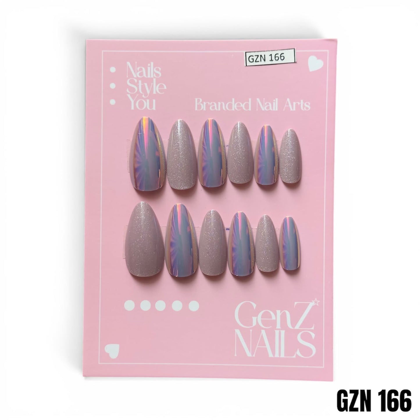 Mauve Mystique - Nails Pack of 12 - GZN 166