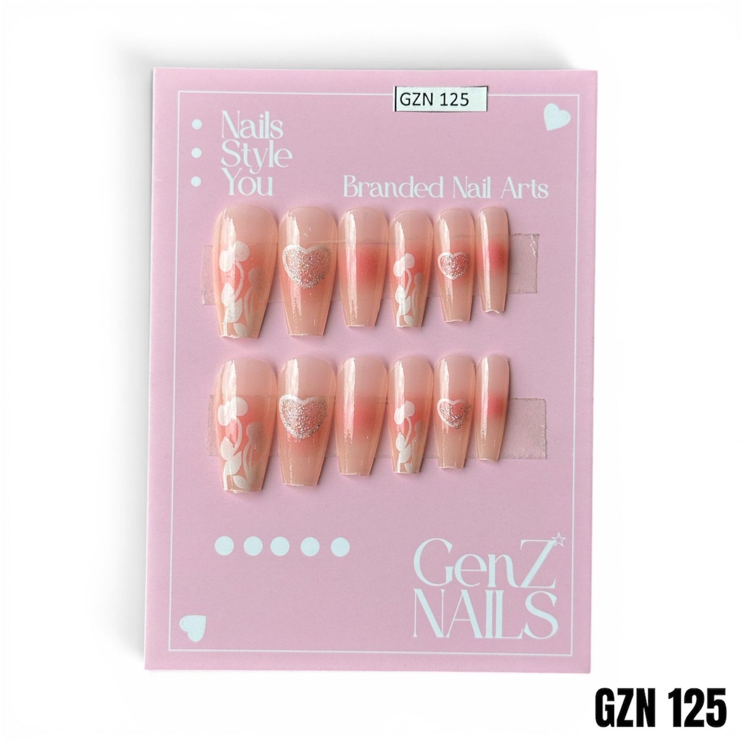 Blush Heart Serenity - Nails Pack of 12 - GZN 125