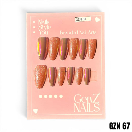 Coral Chrome - Nails Pack of 12 - GZN 67