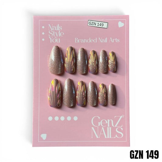 Rose Quartz Shell - Nails Pack of 12 - GZN 149