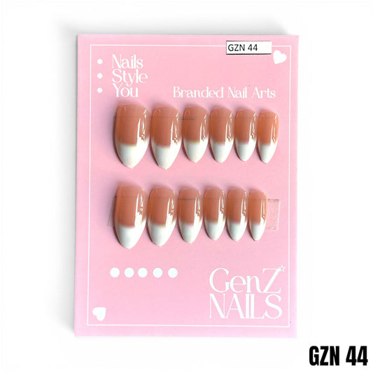 Classic French Ombré Stiletto - Nails Pack of 12 - GZN 44
