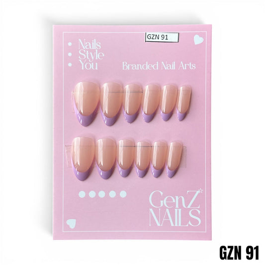 Lavender Dream French Tips - Nails Pack of 12 - GZN 91