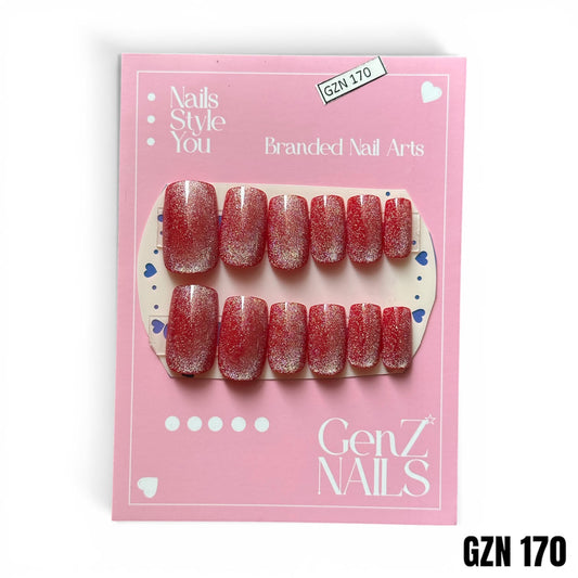Crimson Cat-Eye - Nails Pack of 12 - GZN 170