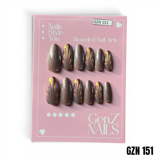 Copper Mauve Shell - Nails Pack of 12 - GZN 151