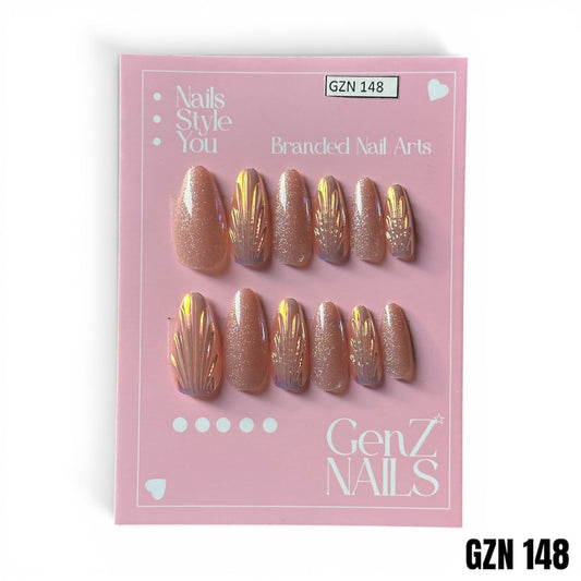 Champagne Glow Shell - Nails Pack of 12 - GZN 148