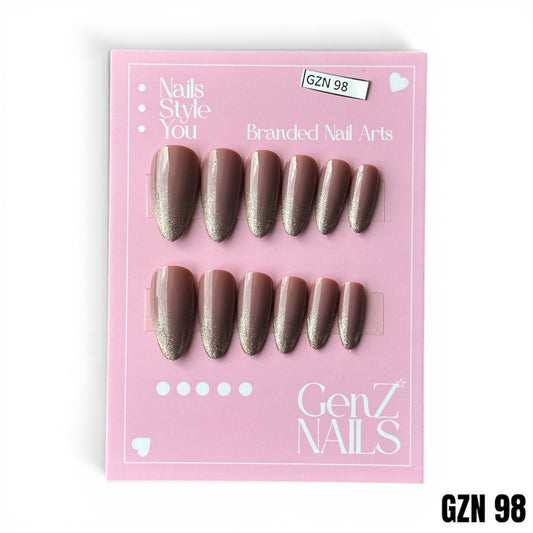 Mauve Moonlight Ombre - Nails Pack of 12 - GZN 98