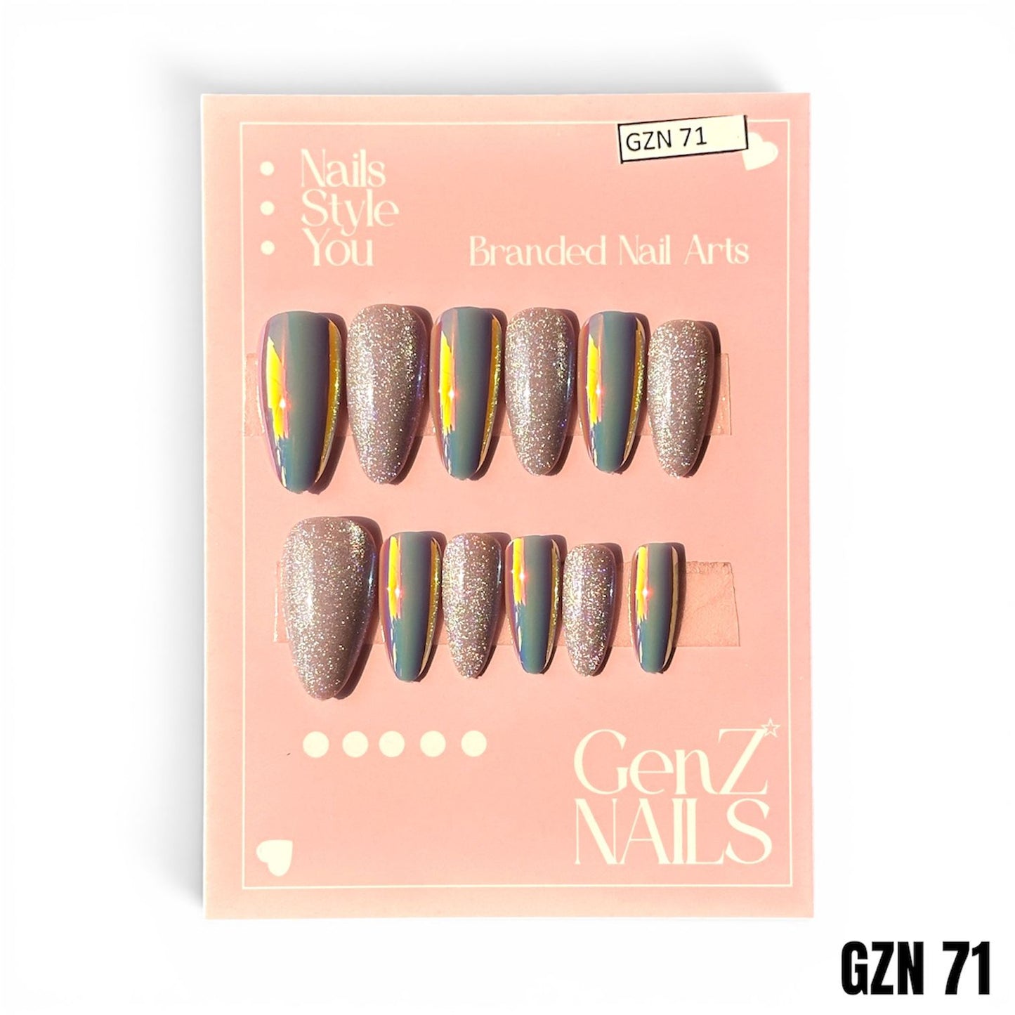 Lavender Aura Glow - Nails Pack of 12 - GZN 71