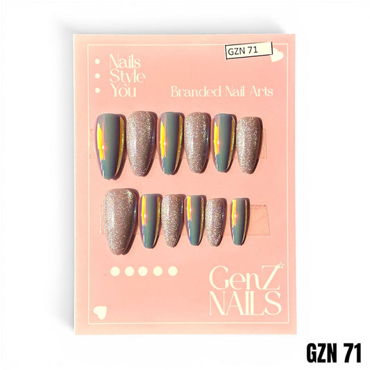 Lavender Aura Glow - Nails Pack of 12 - GZN 71