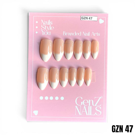 Luminous Pearl Ombré Stiletto - Nails Pack of 12 - GZN 47