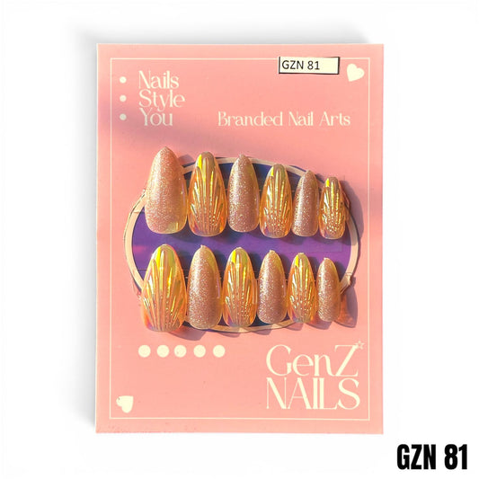 Sun-Kissed Petal Glow - Nails Pack of 12 - GZN 81