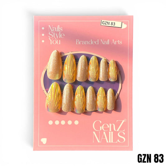 Champagne Pearl Radiance - Nails Pack of 12 - GZN 83