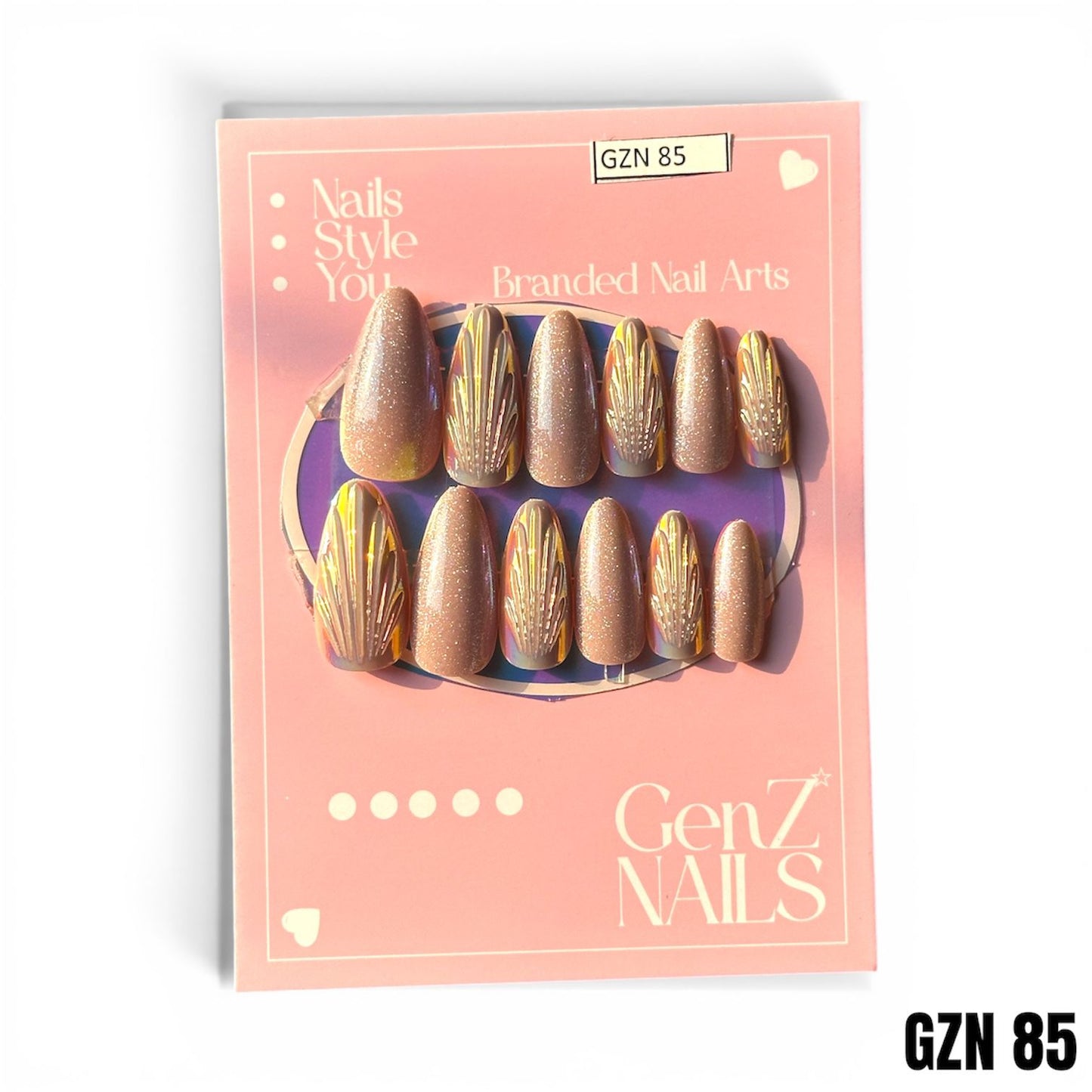 Mocha Gold Radiance - Nails Pack of 12 - GZN 85