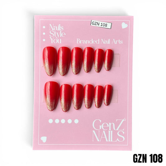 Midnight Teal French - Nails Pack of 12 - GZN 108