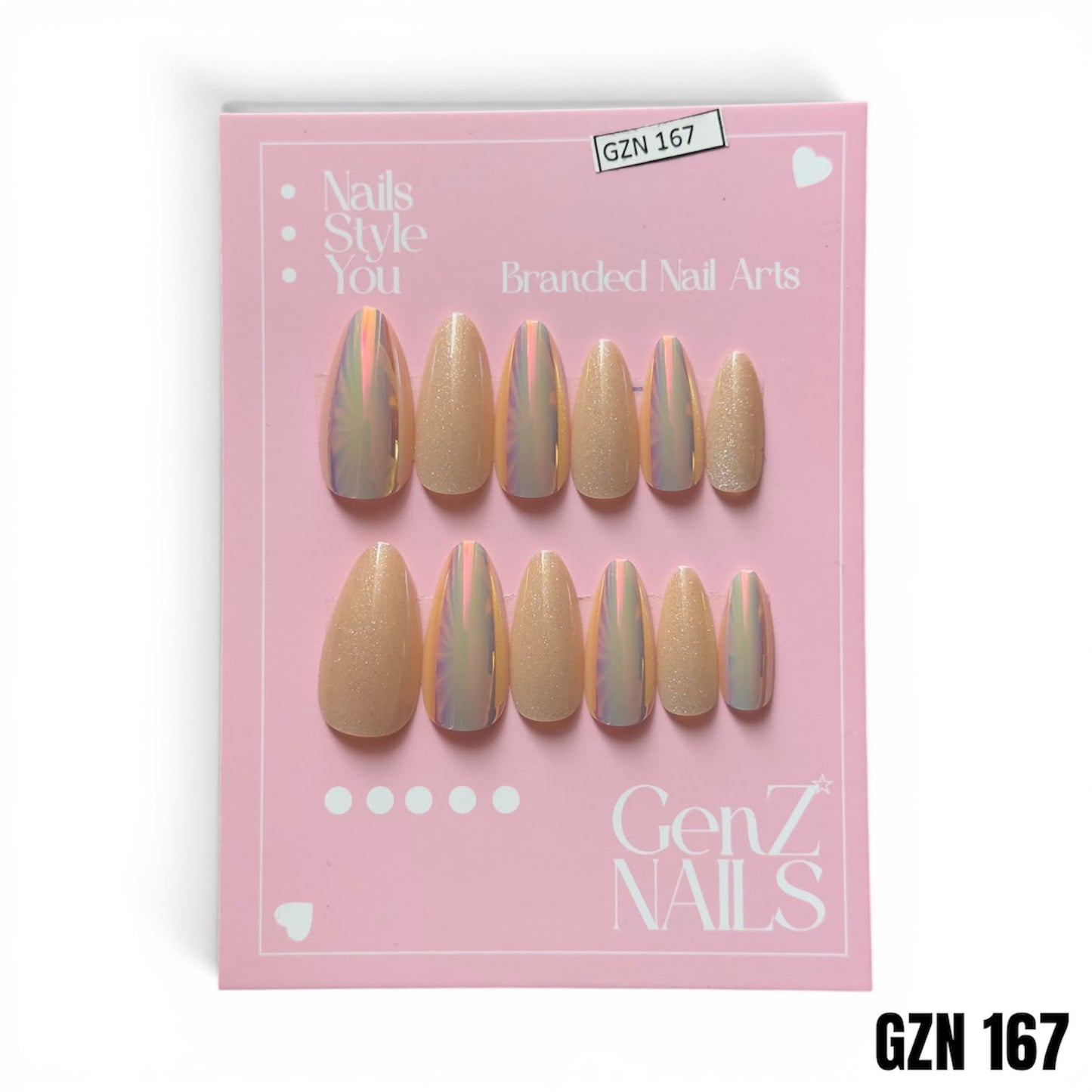 Golden Hour Glow - Nails Pack of 12 - GZN 167