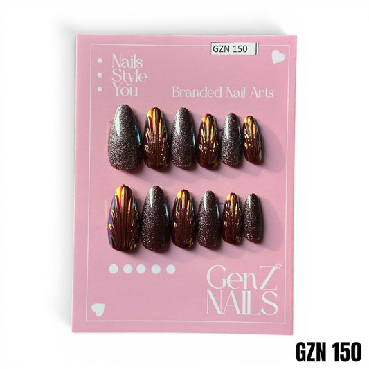 Espresso Chrome Shell - Nails Pack of 12 - GZN 150