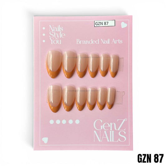 𝐒𝐮𝐧𝐬𝐞𝐭 𝐂𝐚𝐫𝐚𝐦𝐞𝐥 𝐅𝐫𝐞𝐧𝐜𝐡 - Nails Pack of 12 - GZN 87