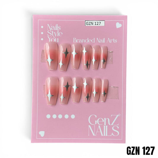 Silver Star Aura - Nails Pack of 12 - GZN 127