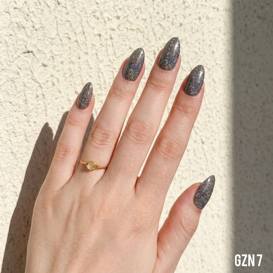 Midnight Galaxy Nails Pack of 12  - GZN 7