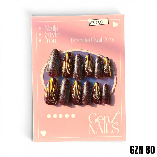Midnight Velvet Glow - Nails Pack of 12 - GZN 80