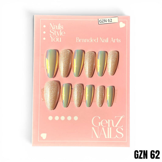 Aurora Champagne Glow - Nails Pack of 12 - GZN 62