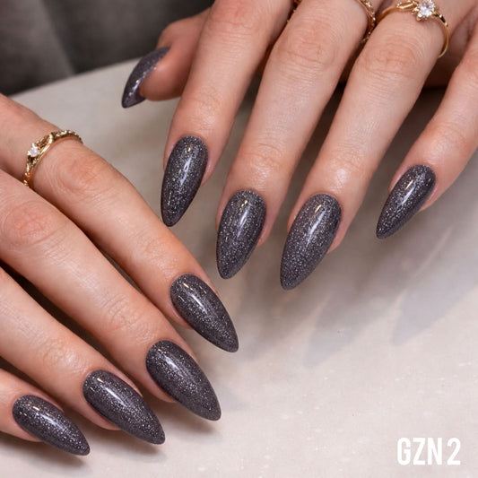 Midnight Glimmer Nails Pack of 12 - GZN 2