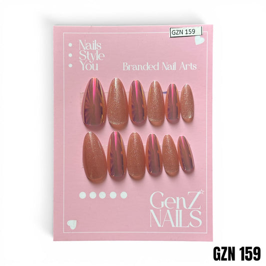 Rose Quartz Chrome - Nails Pack of 12 - GZN 159