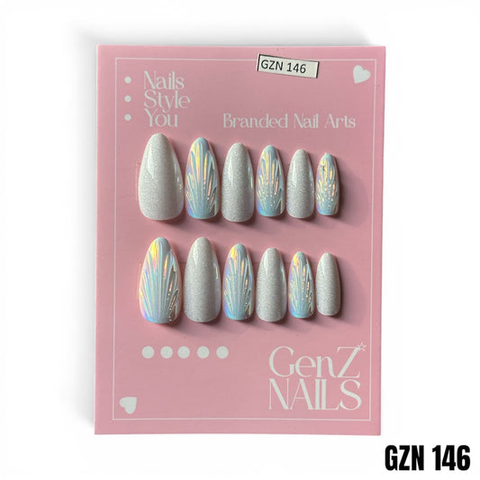 Sky Aurora Shell - Nails Pack of 12 - GZN 146