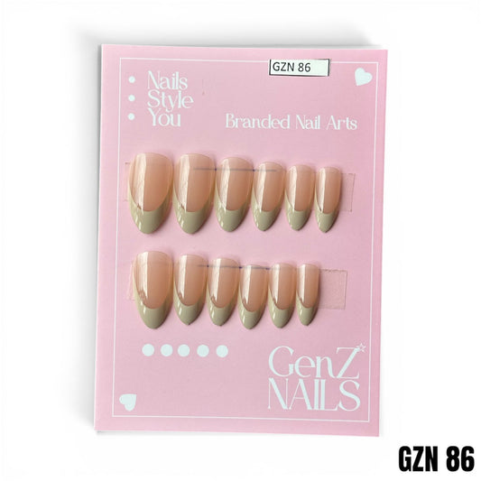 𝐌𝐚𝐭𝐜𝐡𝐚 𝐍𝐮𝐝𝐞 - Nails Pack of 12 - GZN 86