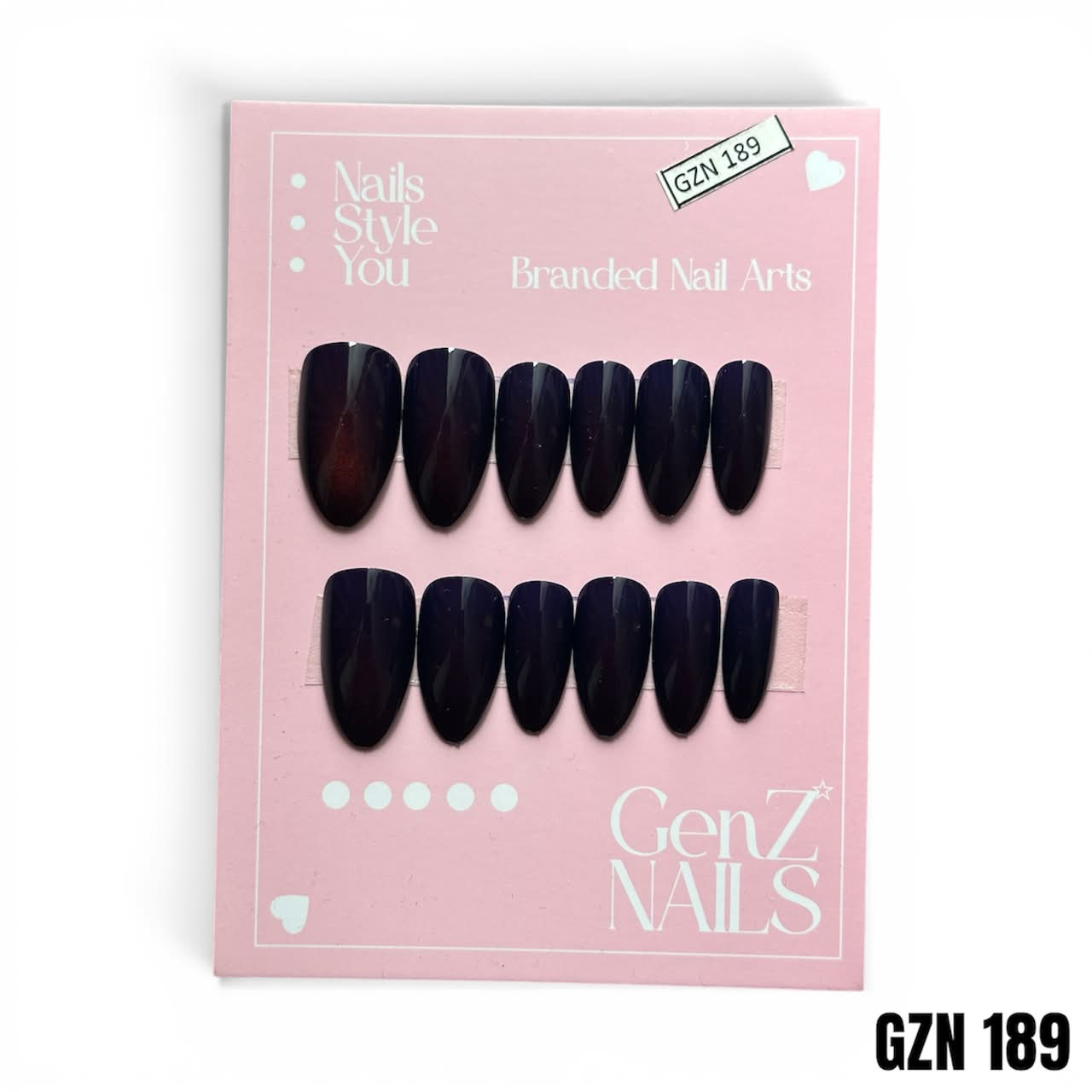 Midnight Velvet - Nails Pack of 12 - GZN 189
