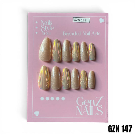 Nude Pearl Shell - Nails Pack of 12 - GZN 147
