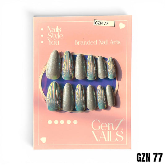Silver Frost Aurora - Nails Pack of 12 - GZN 77