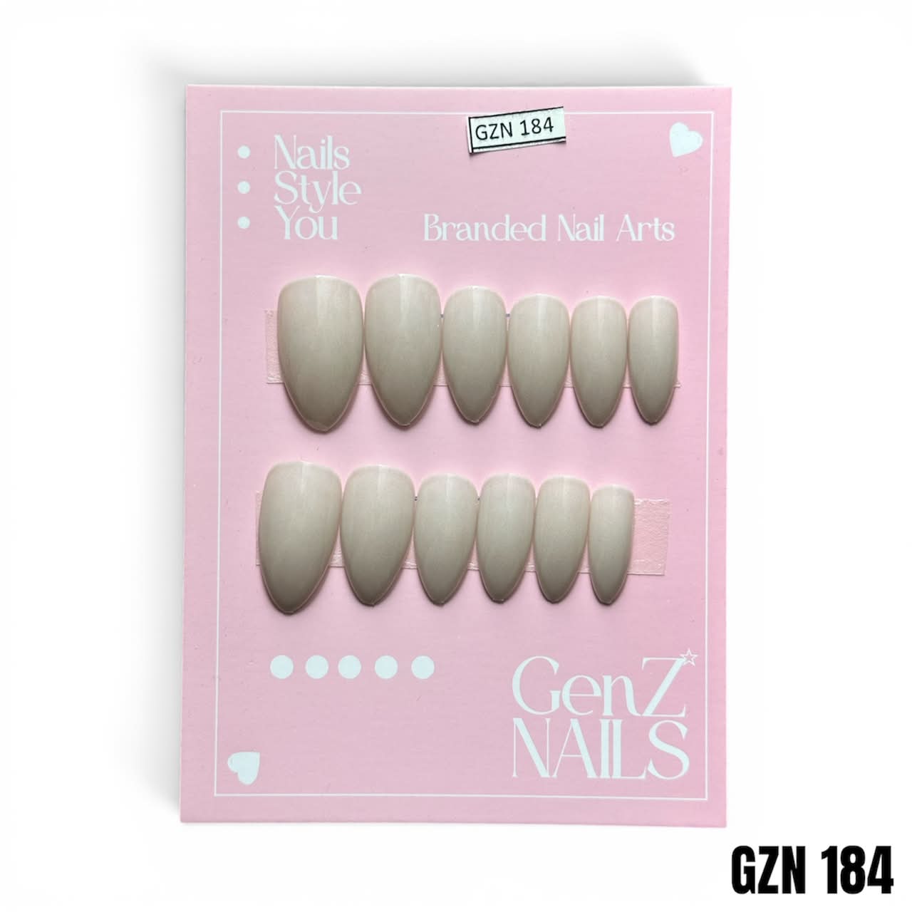 Pearl Velvet Dream - Nails Pack of 12 - GZN 184