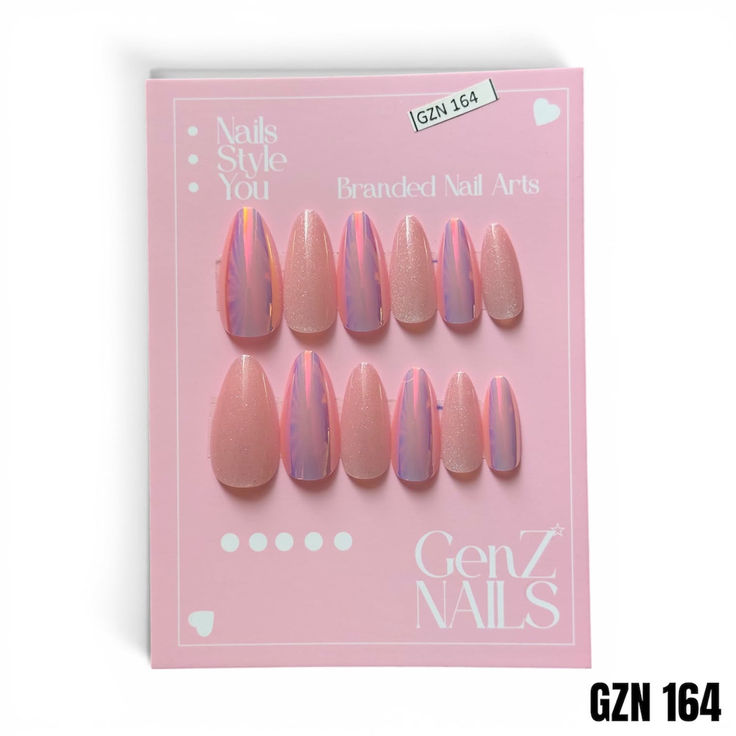 Blush Glaze - Nails Pack of 12 - GZN 164