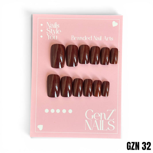 Cocoa Luxe Nails Pack of 12 - GZN 32