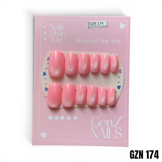 Pink Pearl Velvet - Nails Pack of 12 - GZN 174