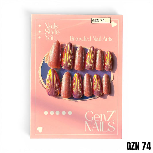 Moonlit Aura Glaze - Nails Pack of 12 - GZN 74